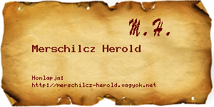 Merschilcz Herold névjegykártya